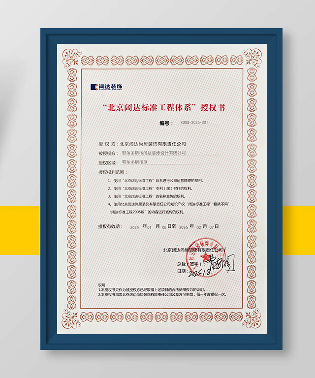 闊達(dá)授權(quán)證書(shū)