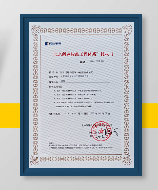 闊達(dá)授權(quán)證書(shū)